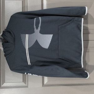 Boys Black/Gray/White Under Armour Hoodie Youth Large